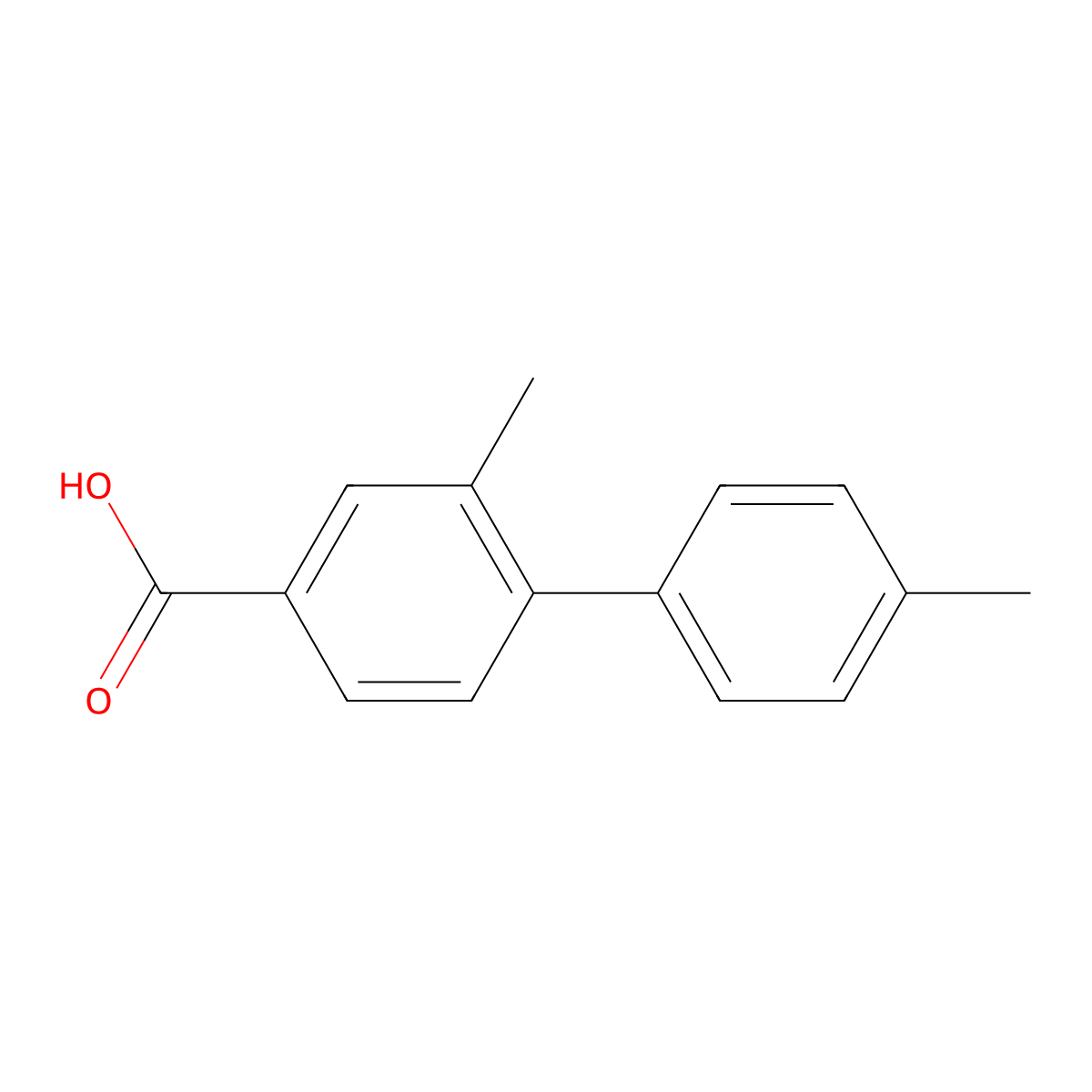 4-(4-Methylphenyl)-3-methylbenzoic acid molecular structure, CAS 1261942-99-7