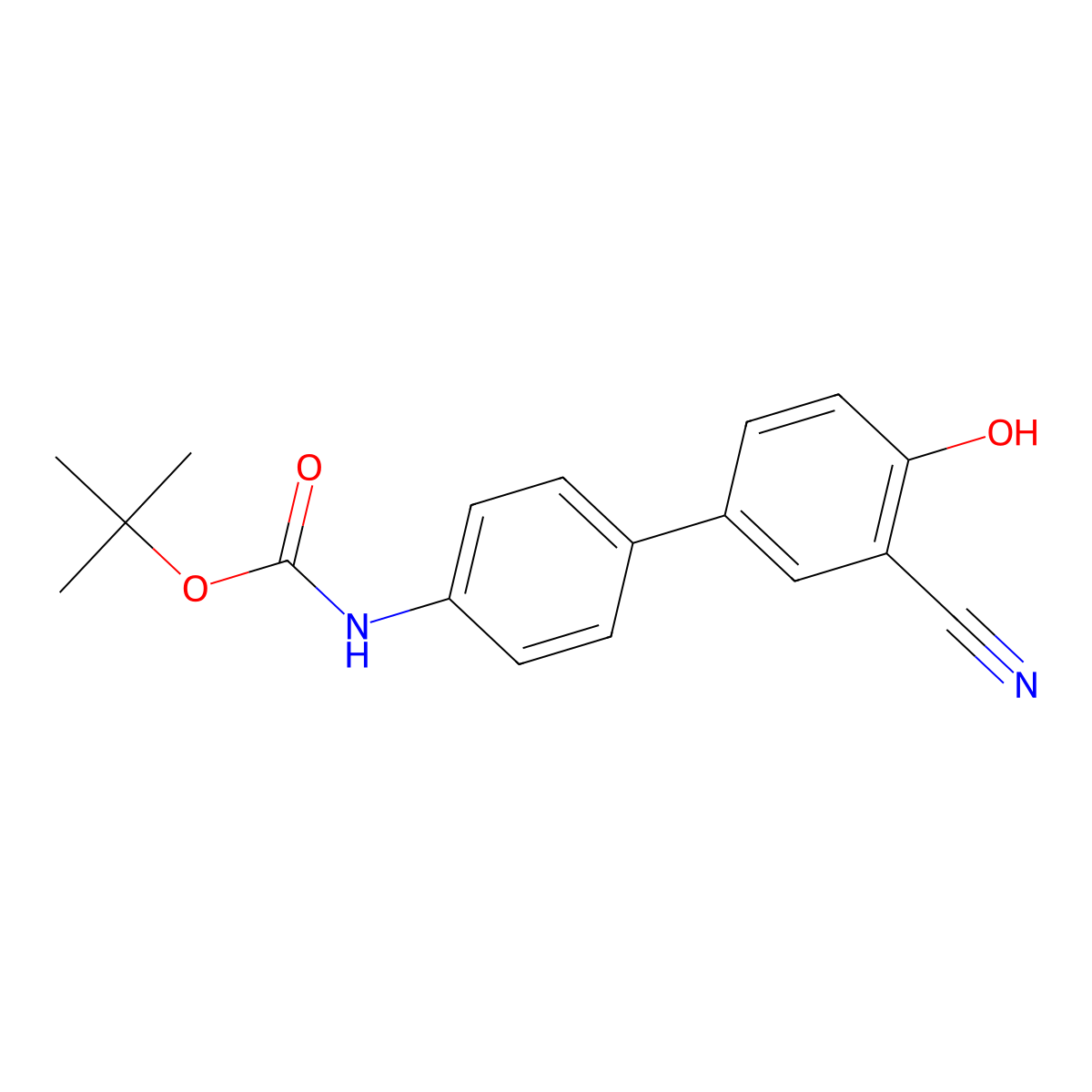 4-(4-BOC-Aminophenyl)-2-cyanophenol molecular structure, CAS 1261943-01-4