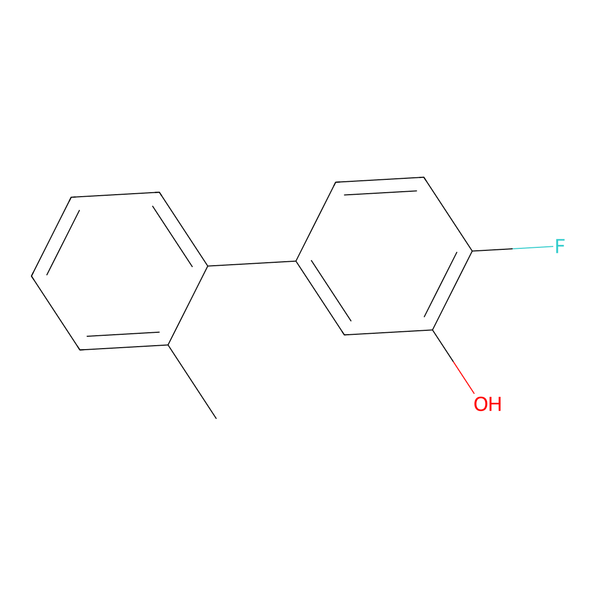 2-Fluoro-5-(2-methylphenyl)phenol molecular structure, CAS 1261943-07-0