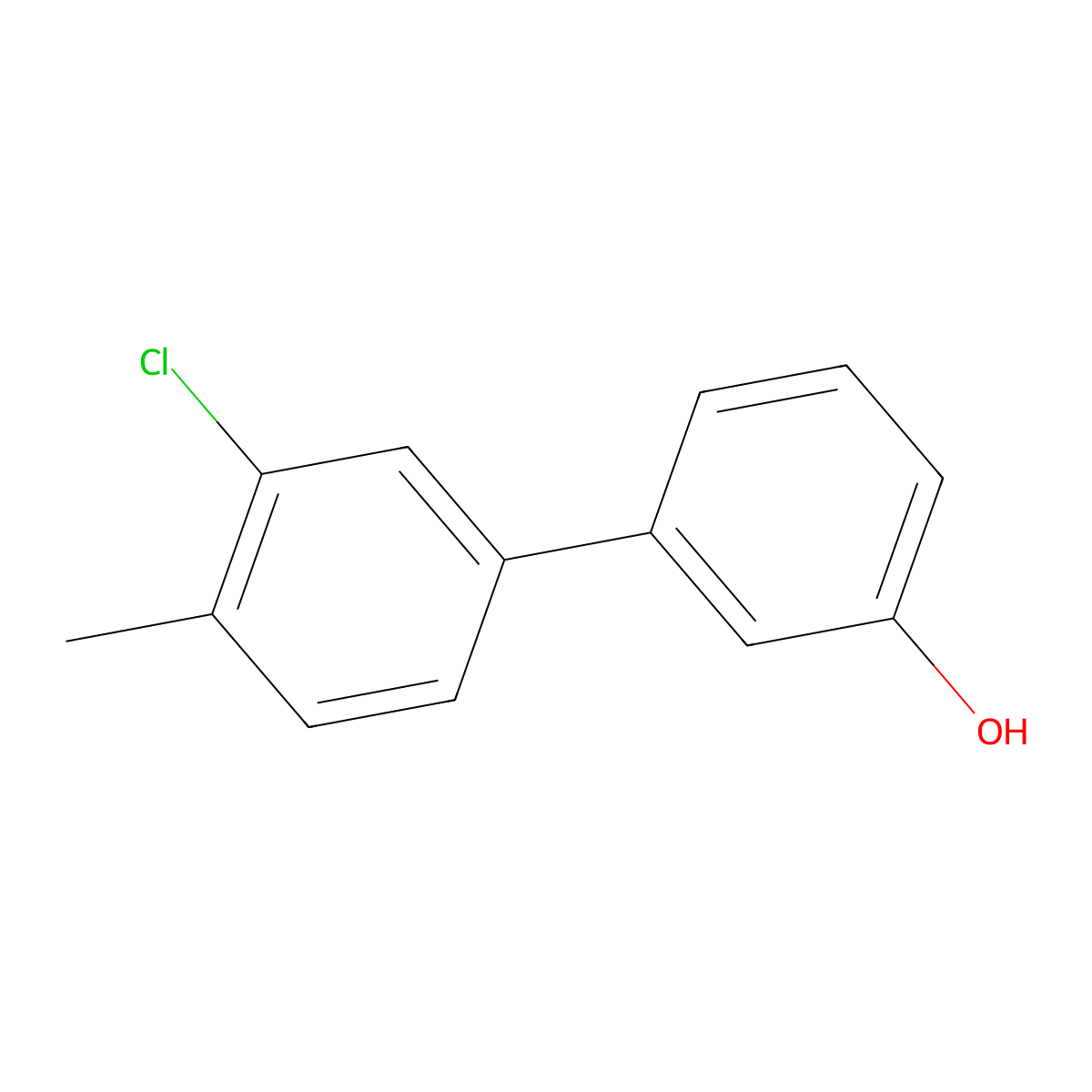 3-(3-Chloro-4-methylphenyl)phenol molecular structure, CAS 1261943-09-2