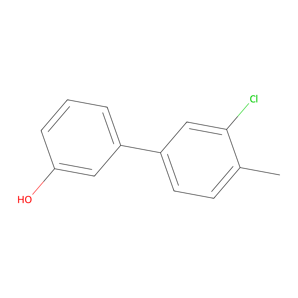 3-(3-Chloro-4-methylphenyl)phenol molecular structure, CAS 1261943-09-2