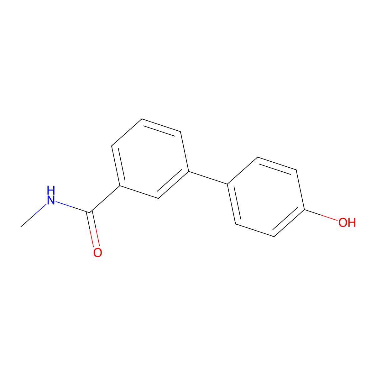 4-[3-(N-Methylaminocarbonyl)phenyl]phenol molecular structure, CAS 1261943-49-0