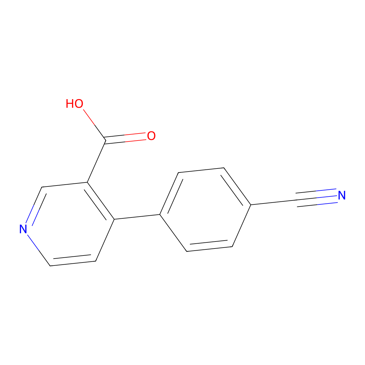 4-(4-Cyanophenyl)nicotinic acid molecular structure, CAS 1261943-53-6