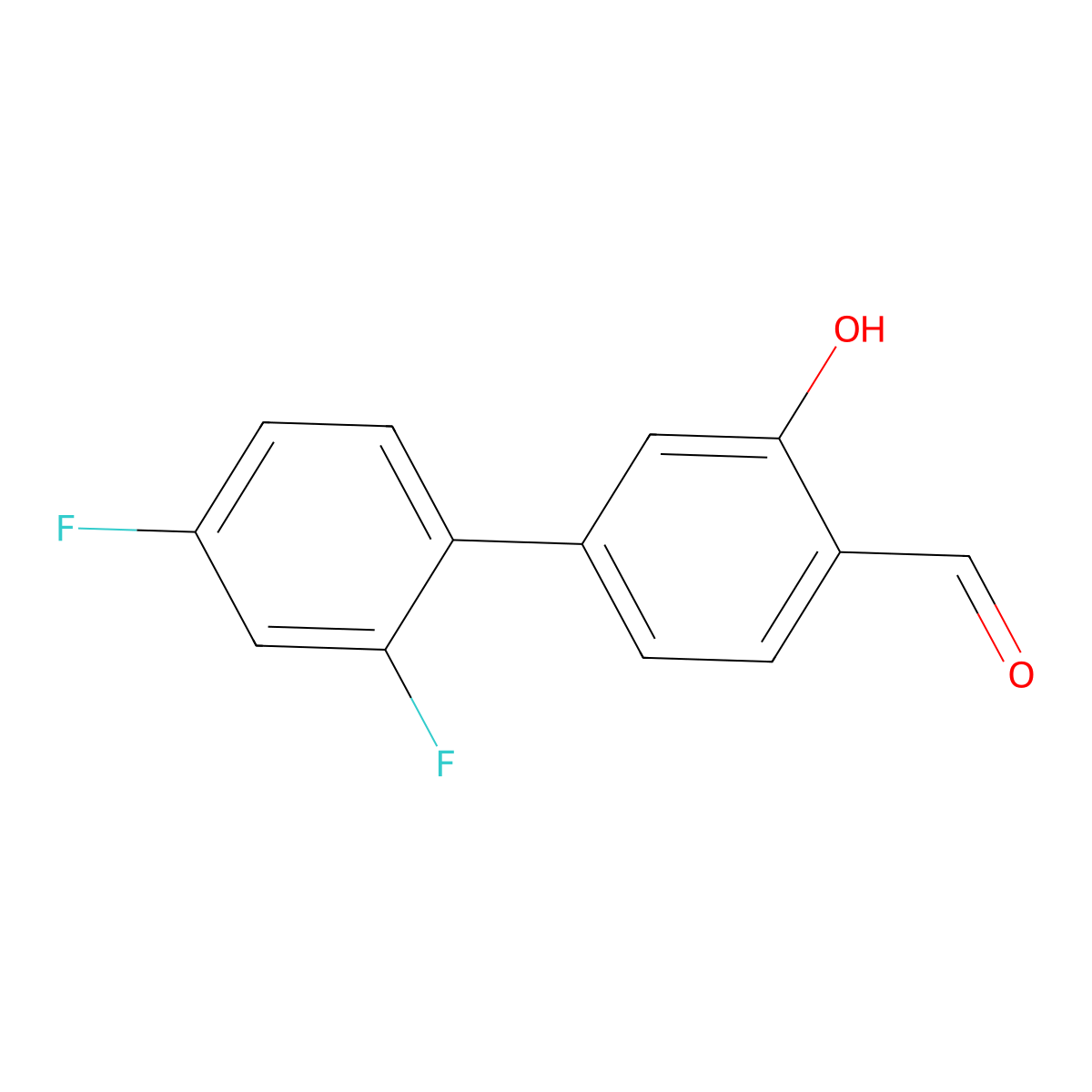5-(2,4-Difluorophenyl)-2-formylphenol molecular structure, CAS 1261943-57-0