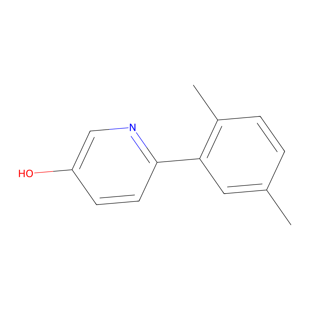 6-(2,5-Dimethylphenyl)pyridin-3-ol molecular structure, CAS 1261943-60-5
