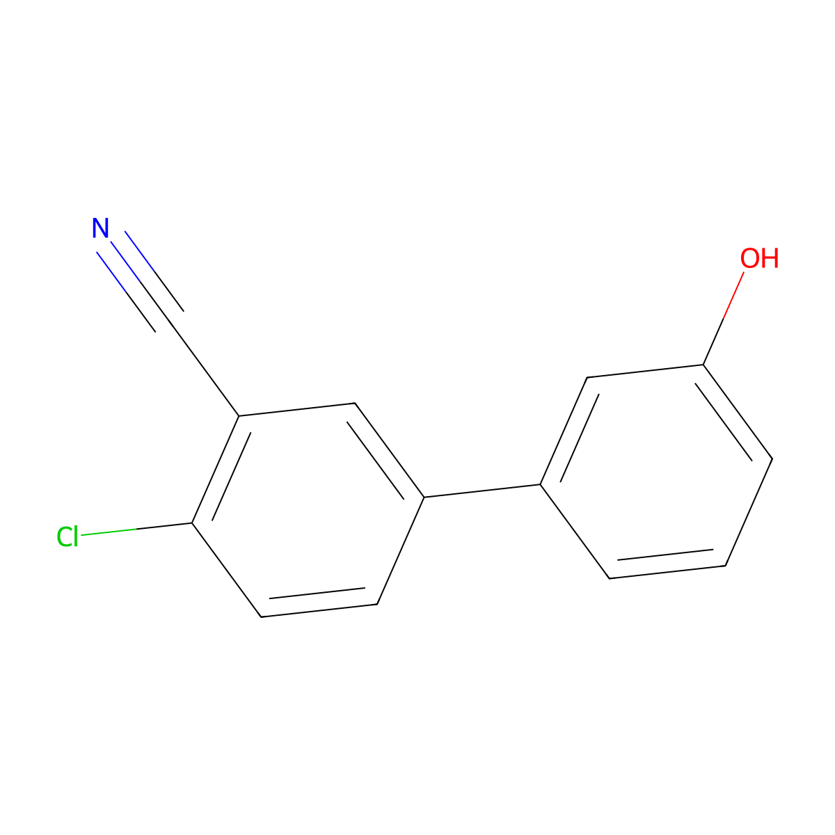 3-(4-Chloro-3-cyanophenyl)phenol molecular structure, CAS 1261943-62-7