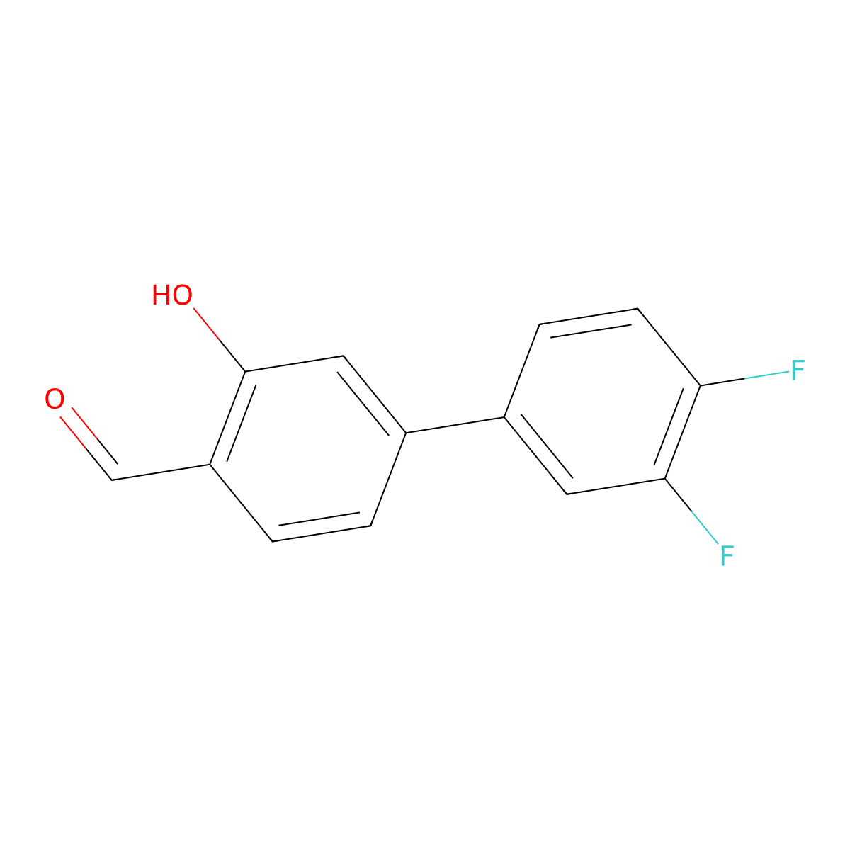 5-(3,4-Difluorophenyl)-2-formylphenol molecular structure, CAS 1261943-67-2