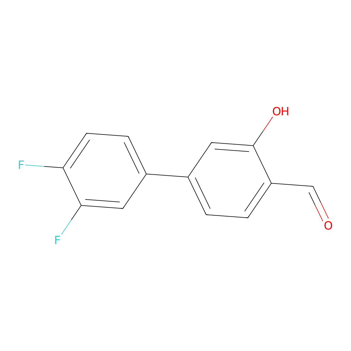 5-(3,4-Difluorophenyl)-2-formylphenol molecular structure, CAS 1261943-67-2
