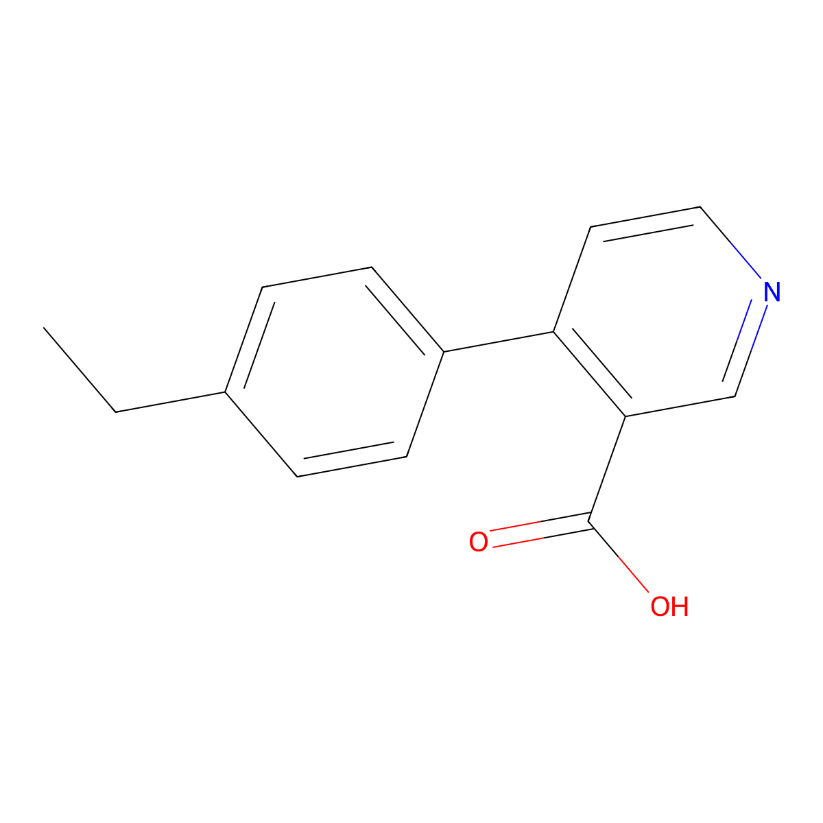 4-(4-Ethylphenyl)pyridine-3-carboxylic acid molecular structure, CAS 1261943-71-8