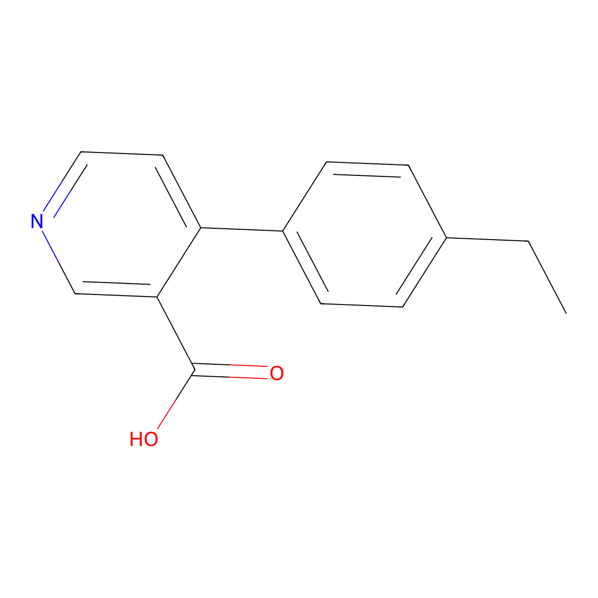 4-(4-Ethylphenyl)pyridine-3-carboxylic acid molecular structure, CAS 1261943-71-8