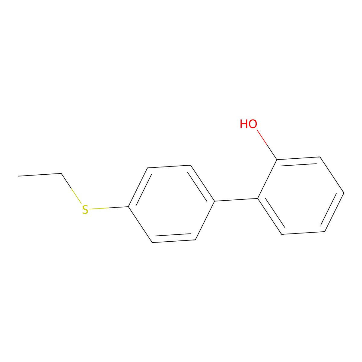 2-(4-Ethylthiophenyl)phenol molecular structure, CAS 1261943-73-0