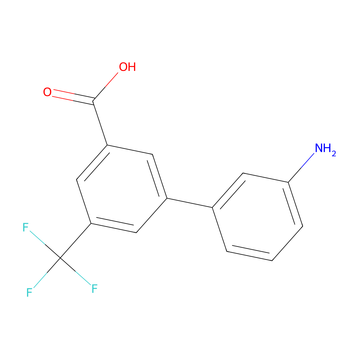 3-(3-Aminophenyl)-5-trifluoromethylbenzoic acid molecular structure, CAS 1261943-75-2
