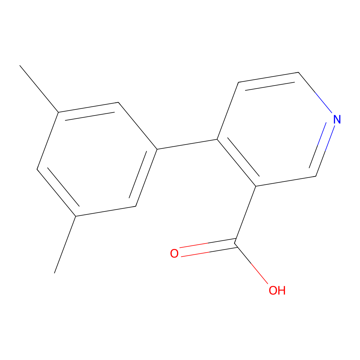 4-(3,5-Dimethylphenyl)pyridine-3-carboxylic acid molecular structure, CAS 1261943-79-6