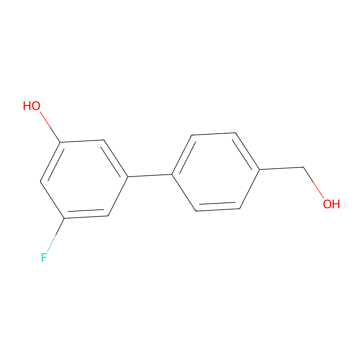3-Fluoro-5-(4-hydroxymethylphenyl)phenol molecular structure, CAS 1261943-80-9