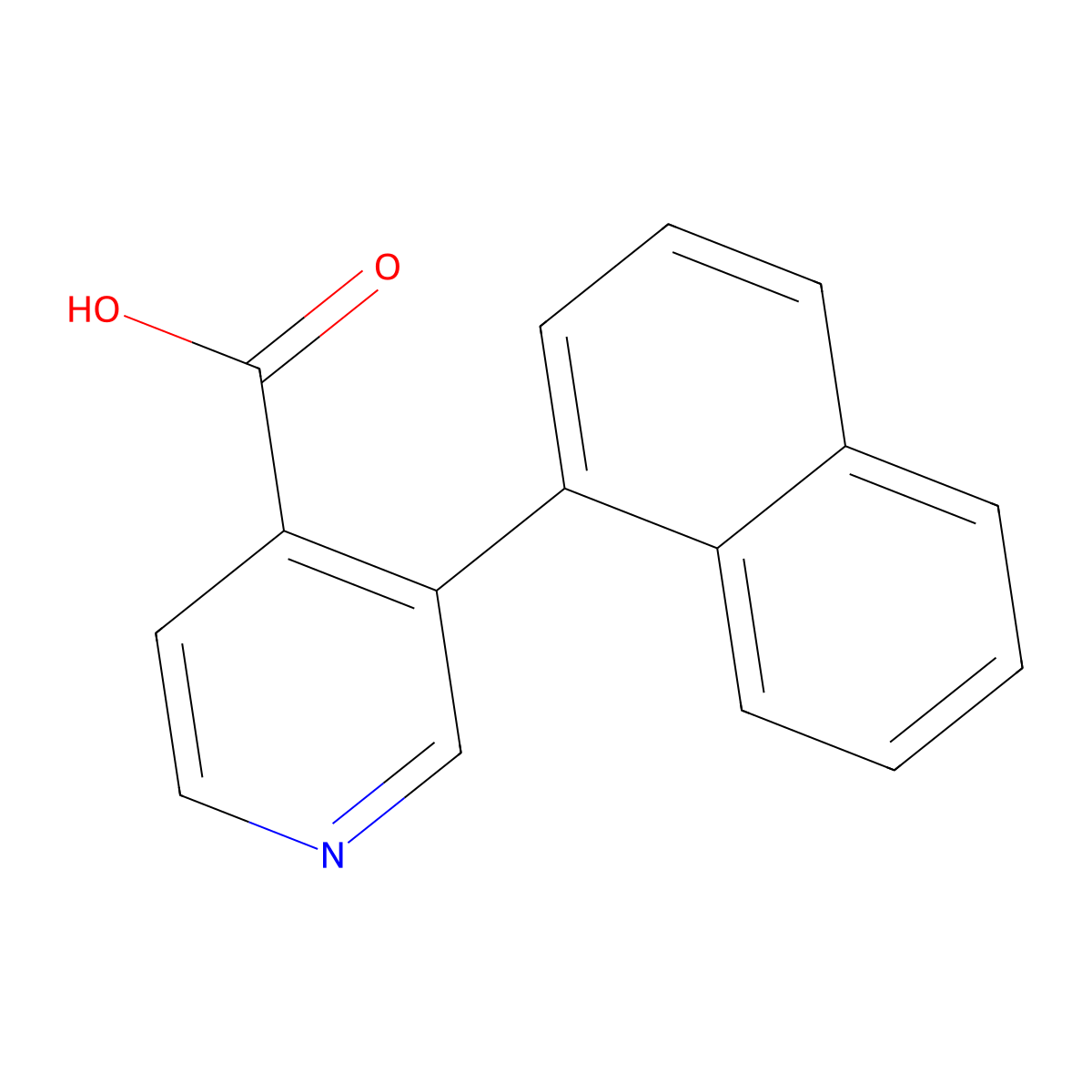3-(Naphthalen-1-yl)isonicotinic acid molecular structure, CAS 1261943-81-0
