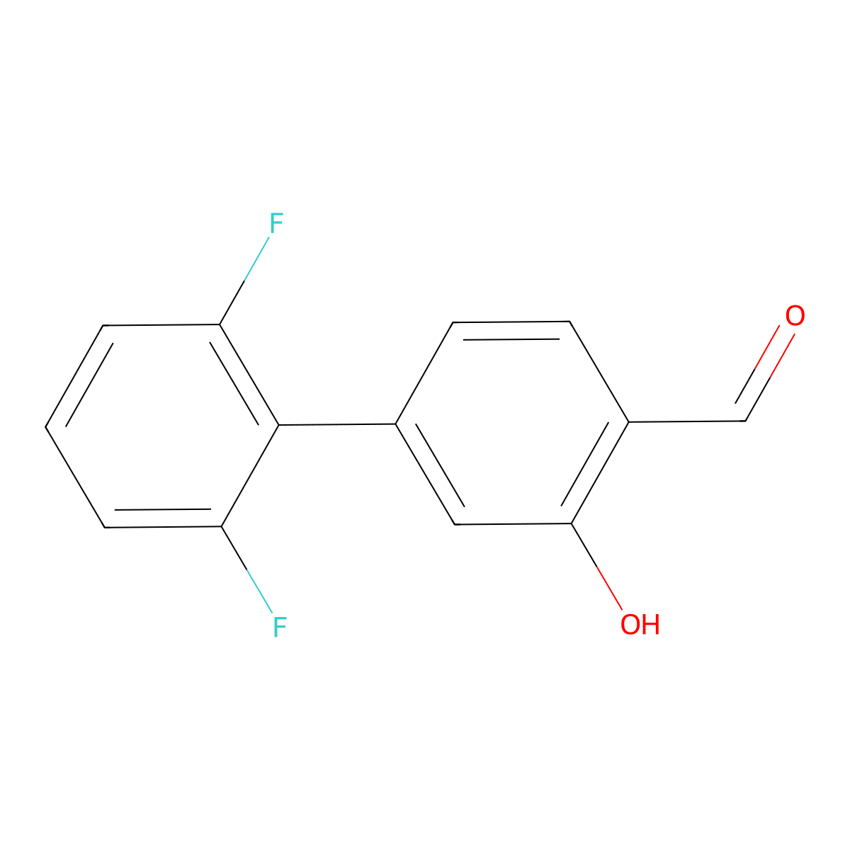 5-(2,6-Difluorophenyl)-2-formylphenol molecular structure, CAS 1261943-82-1