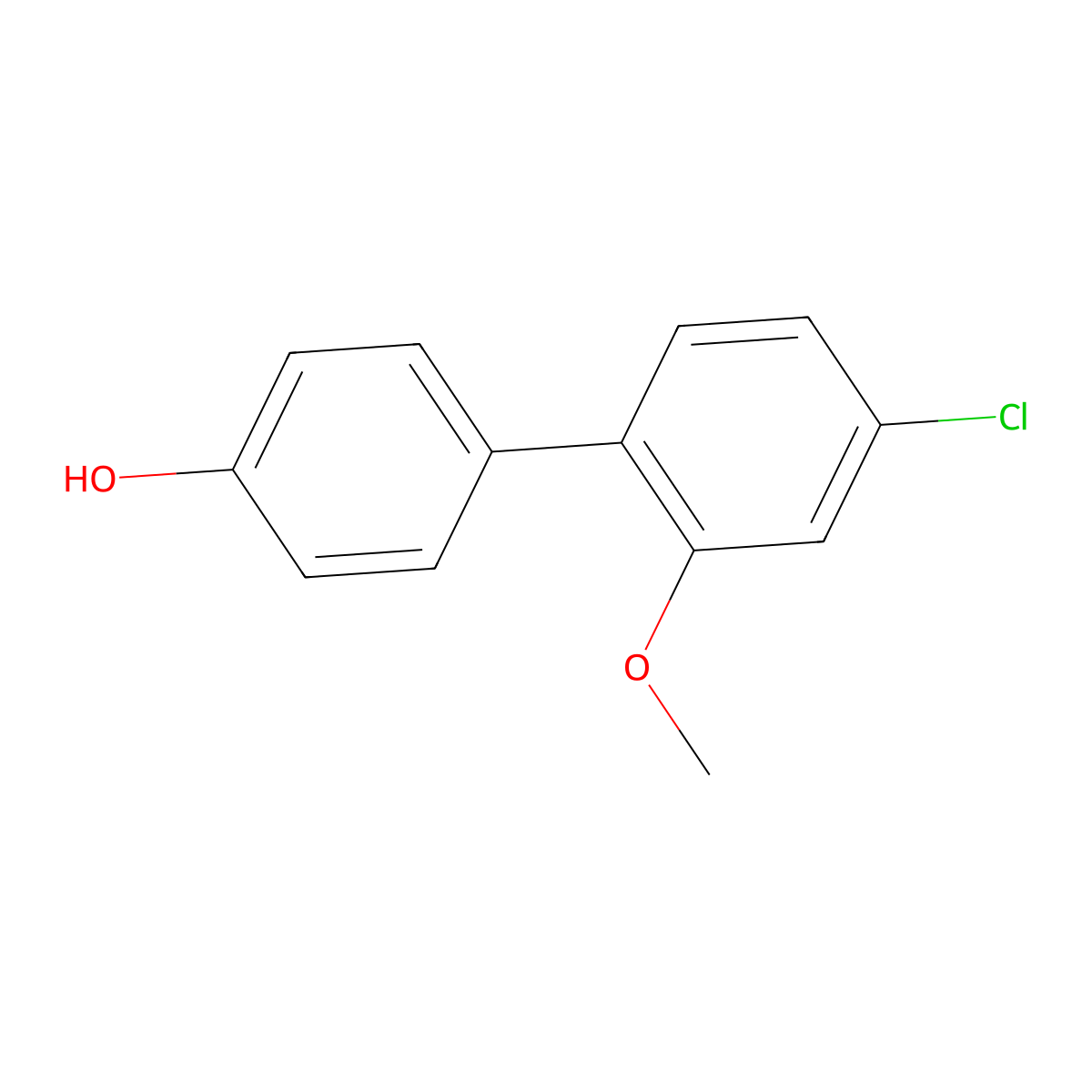 4-(4-Chloro-2-methoxyphenyl)phenol molecular structure, CAS 1261943-84-3
