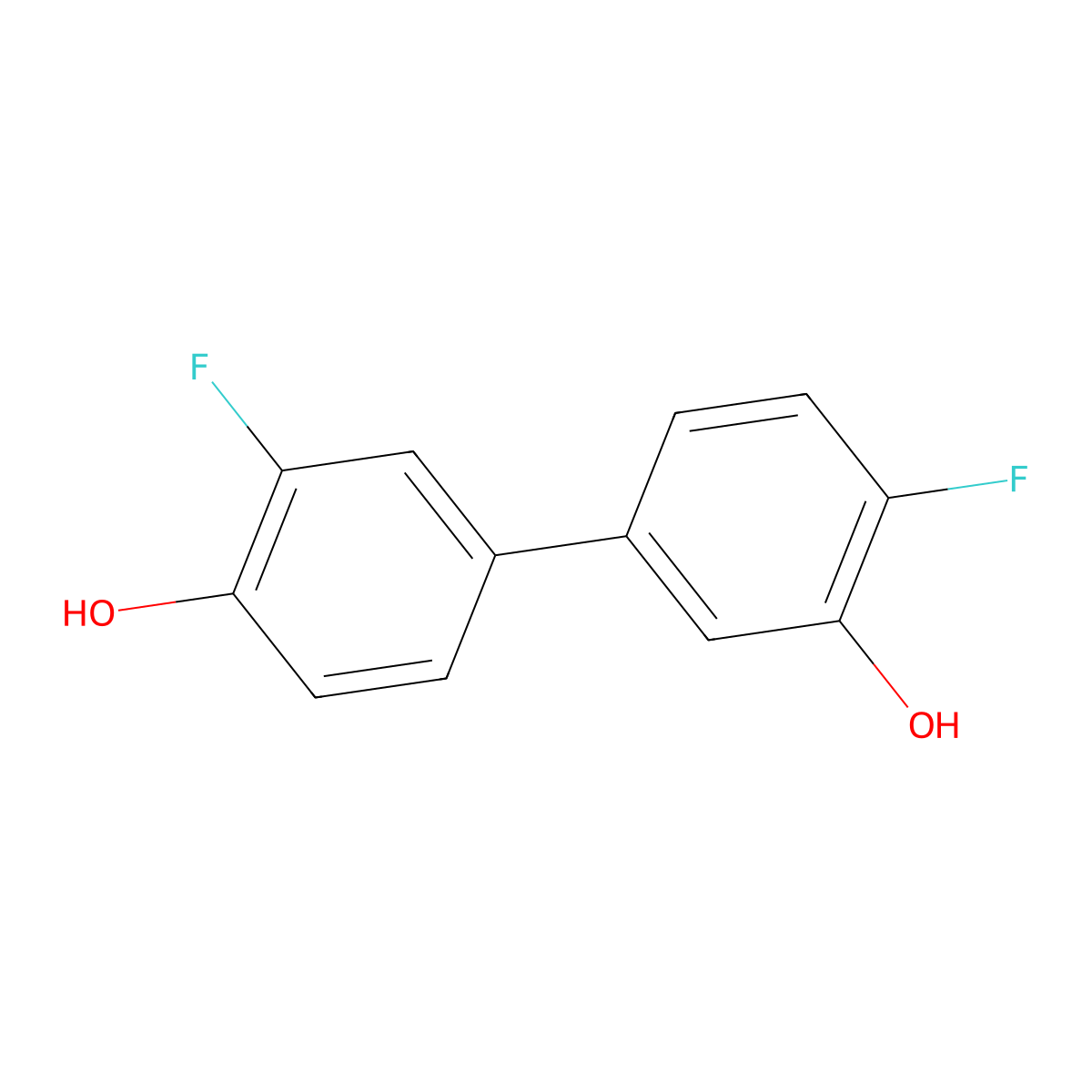 2-Fluoro-5-(3-fluoro-4-hydroxyphenyl)phenol molecular structure, CAS 1261944-10-8