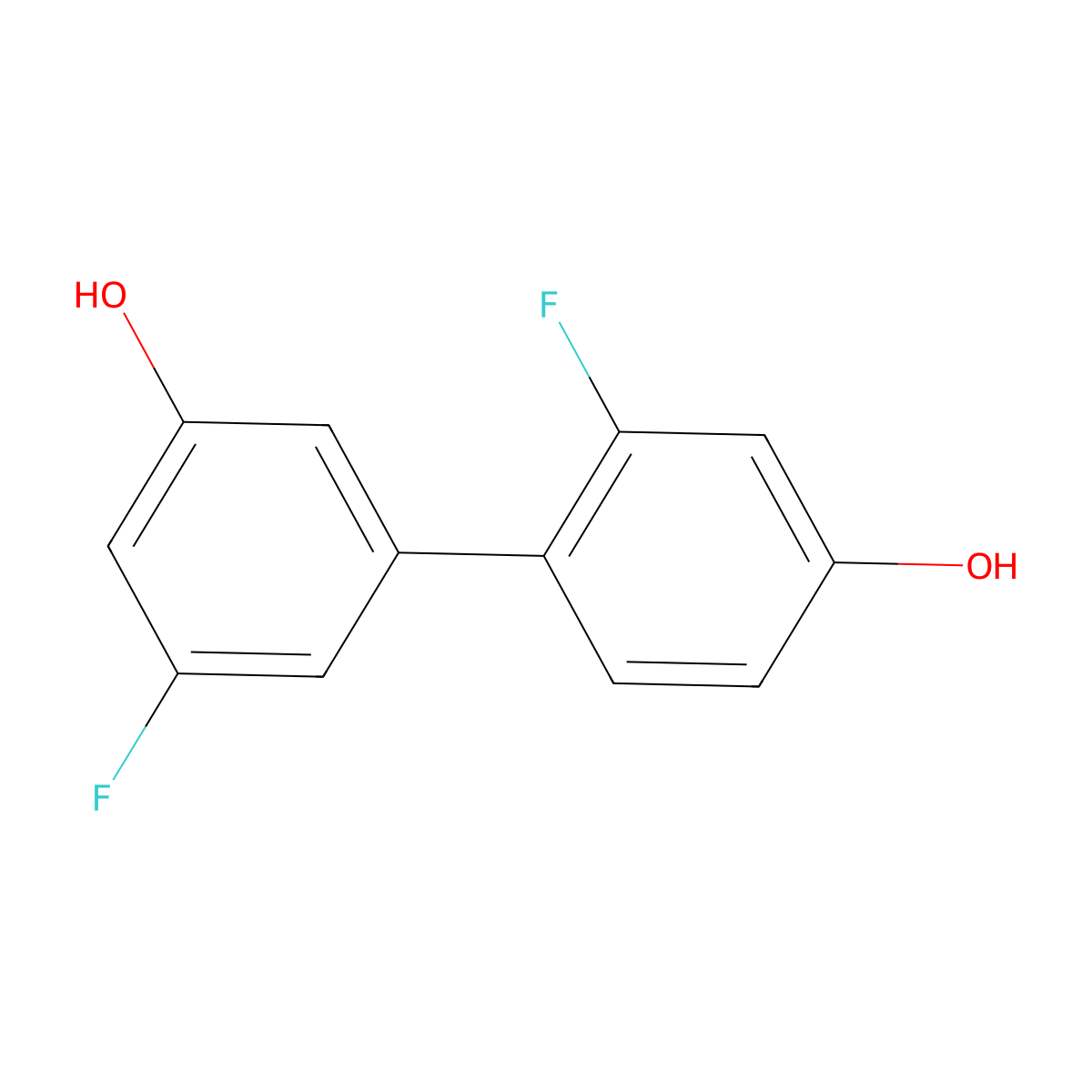 3-Fluoro-4-(3-fluoro-5-hydroxyphenyl)phenol molecular structure, CAS 1261944-24-4