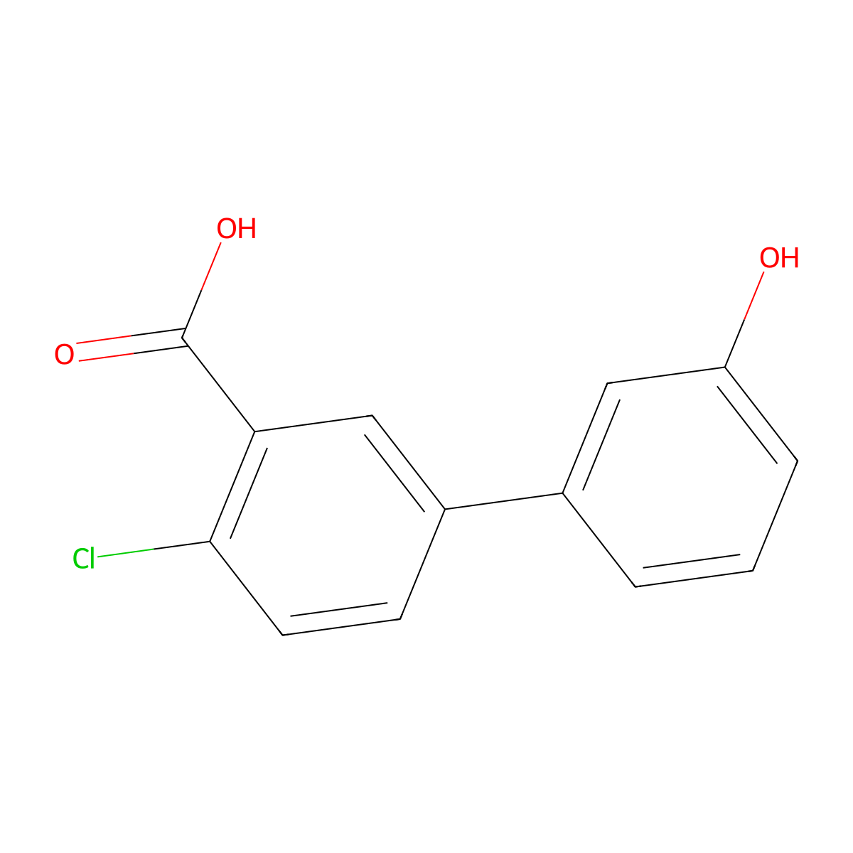 3-(3-Carboxy-4-chlorophenyl)phenol molecular structure, CAS 1261944-26-6