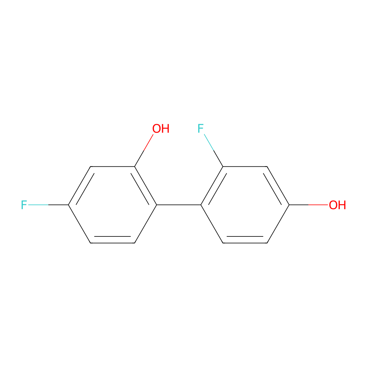3-Fluoro-4-(4-fluoro-2-hydroxyphenyl)phenol molecular structure, CAS 1261944-29-9