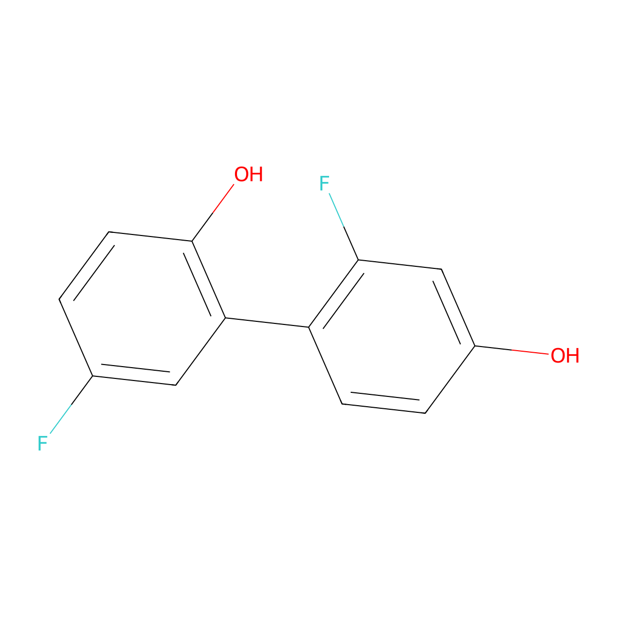3-Fluoro-4-(5-fluoro-2-hydroxyphenyl)phenol molecular structure, CAS 1261944-38-0