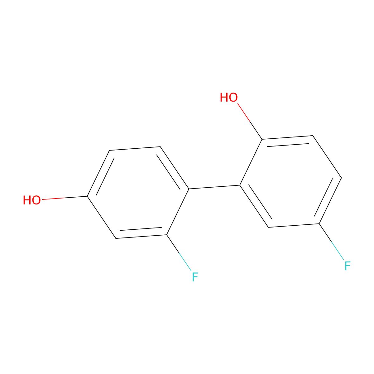 3-Fluoro-4-(5-fluoro-2-hydroxyphenyl)phenol molecular structure, CAS 1261944-38-0