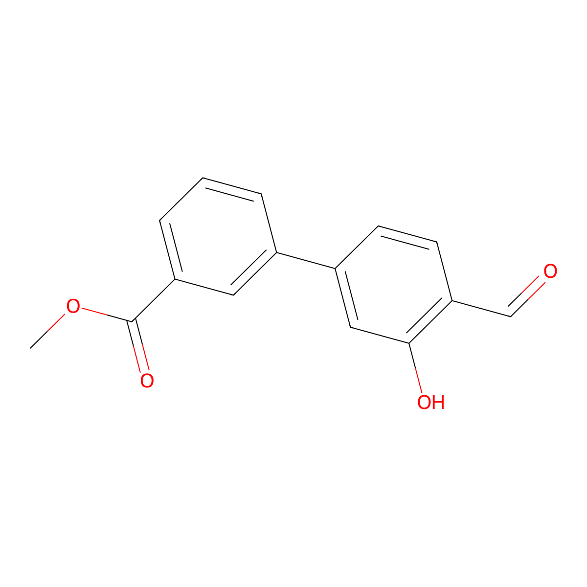 2-Formyl-5-(3-methoxycarbonylphenyl)phenol molecular structure, CAS 1261944-42-6