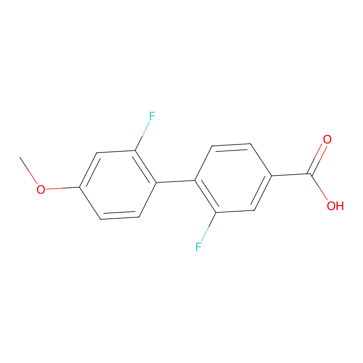 3-Fluoro-4-(2-fluoro-4-methoxyphenyl)benzoic acid molecular structure, CAS 1261944-47-1