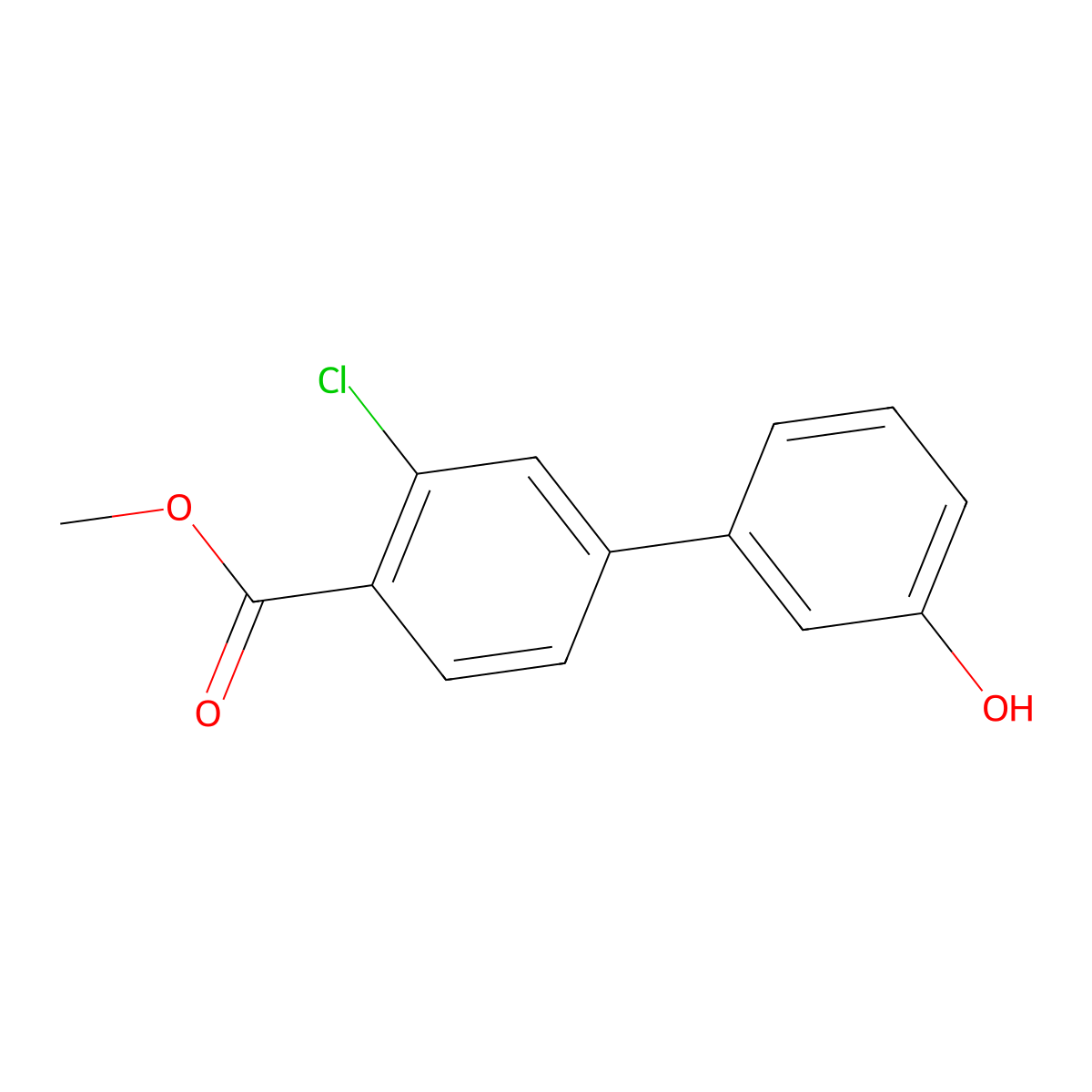 3-(3-Chloro-4-methoxycarbonylphenyl)phenol molecular structure, CAS 1261944-48-2