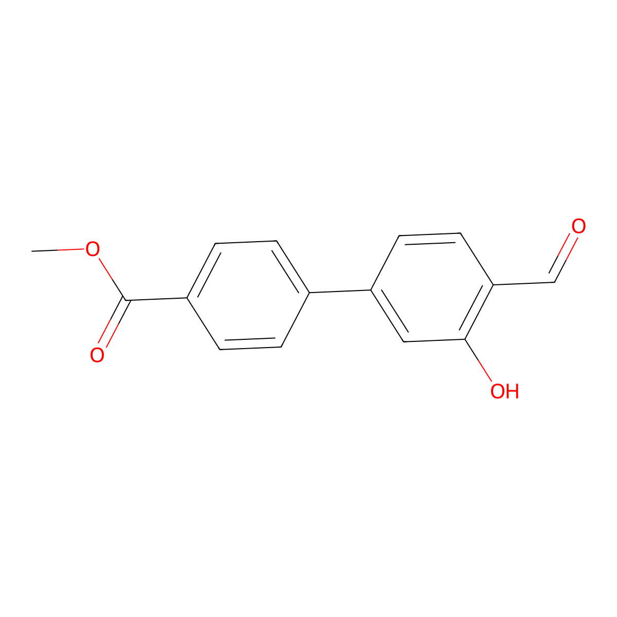 2-Formyl-5-(4-methoxycarbonylphenyl)phenol molecular structure, CAS 1261944-50-6