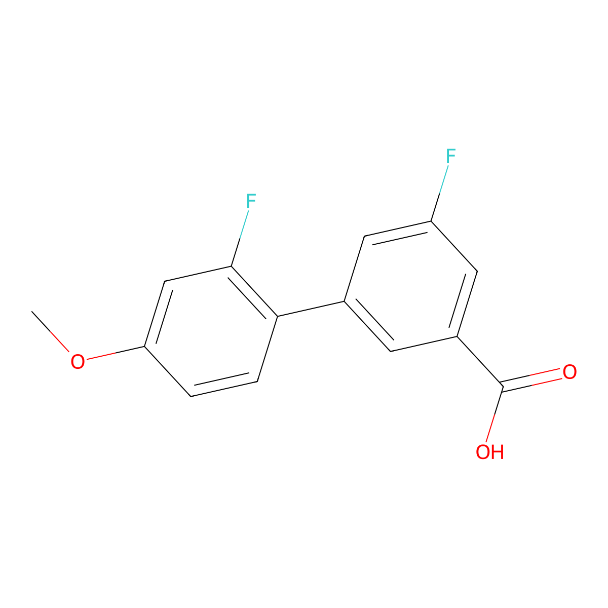 5-Fluoro-3-(2-fluoro-4-methoxyphenyl)benzoic acid molecular structure, CAS 1261944-57-3