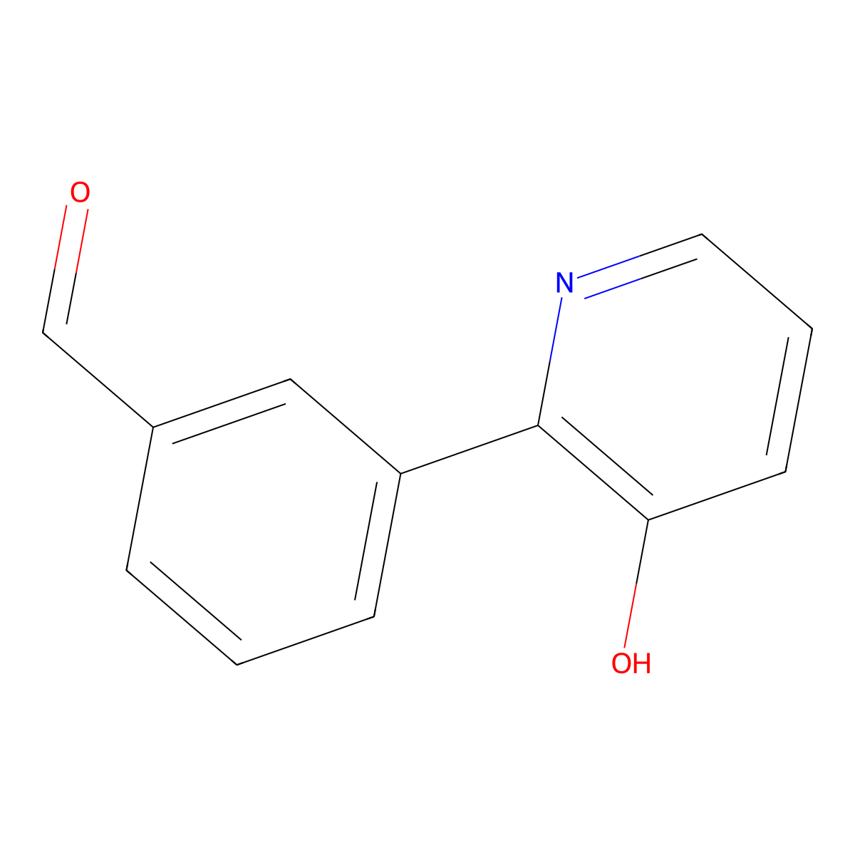 3-(3-Hydroxypyridin-2-yl)benzaldehyde molecular structure, CAS 1261944-73-3