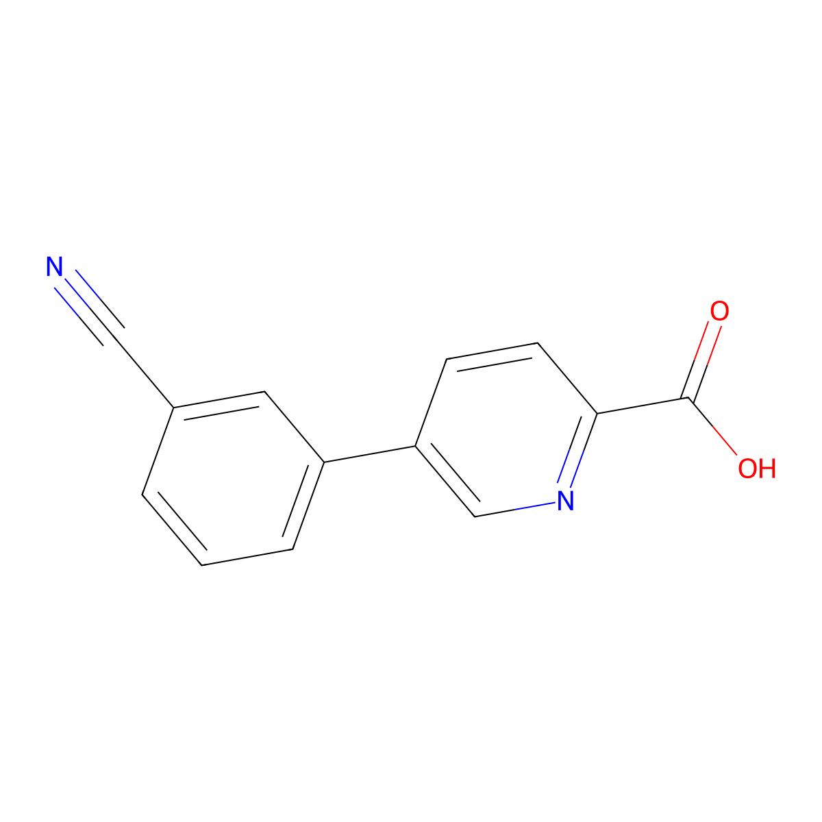 5-(3-Cyanophenyl)picolinic acid molecular structure, CAS 1261944-75-5