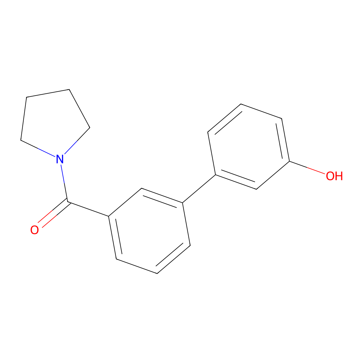 3-(3-Pyrrolidinylcarbonylphenyl)phenol molecular structure, CAS 1261944-77-7