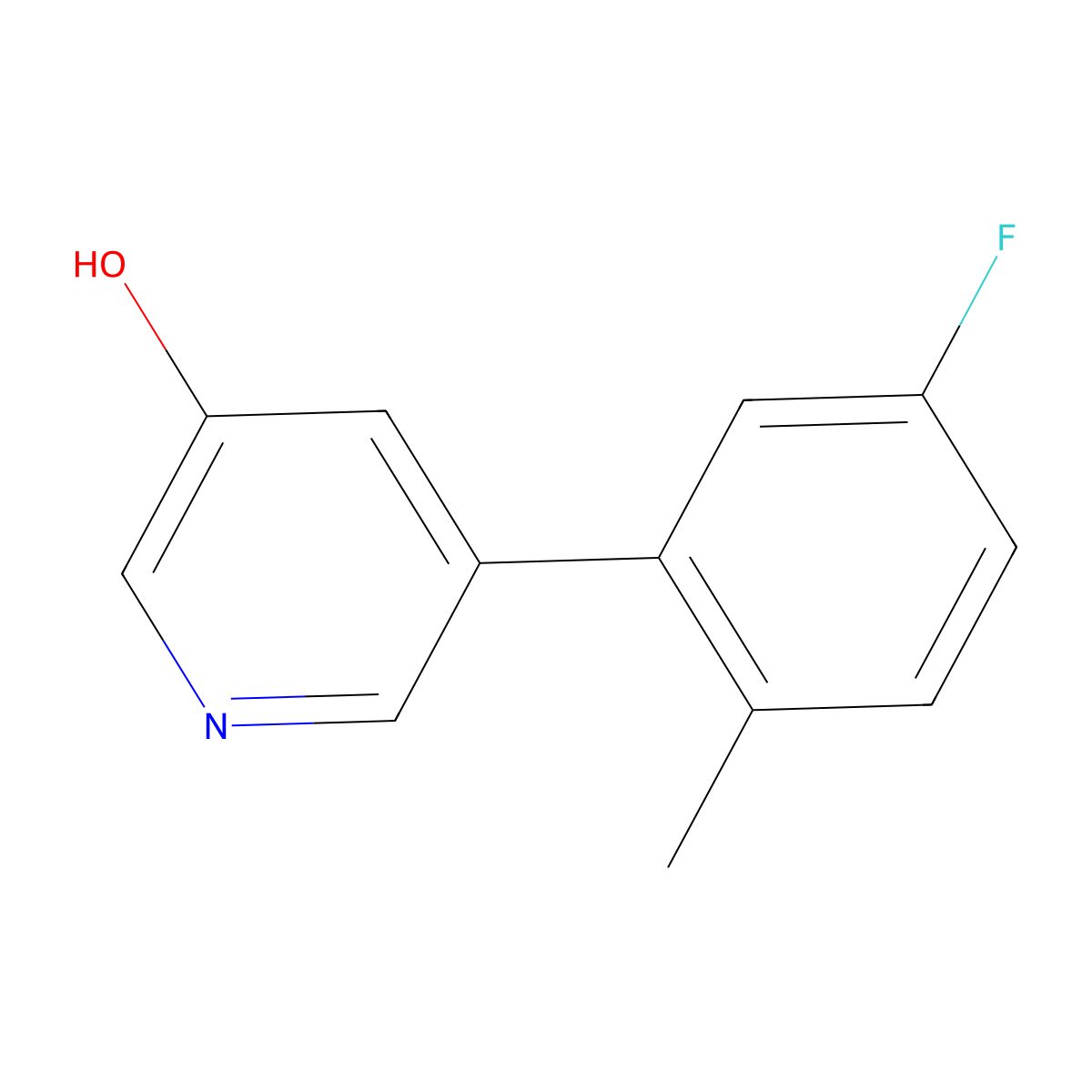 5-(5-Fluoro-2-methylphenyl)pyridin-3-ol molecular structure, CAS 1261944-86-8