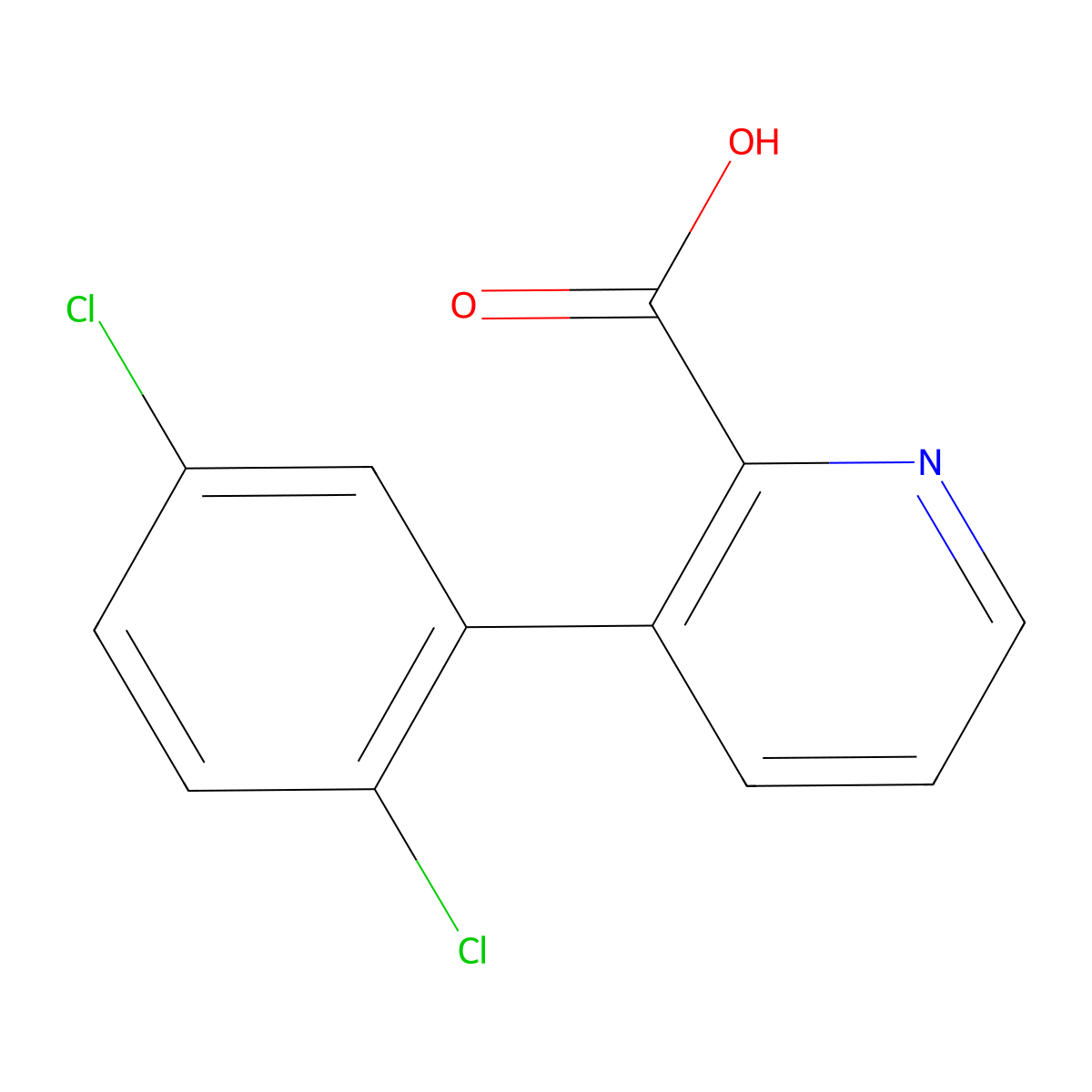 3-(2,5-Dichlorophenyl)picolinic acid molecular structure, CAS 1261944-87-9