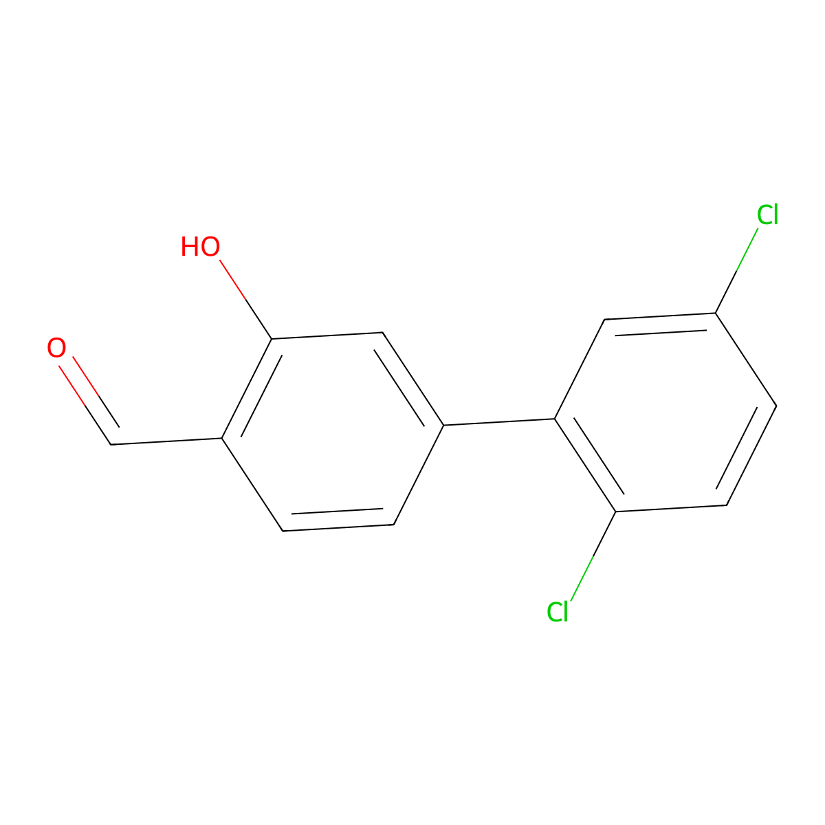5-(2,5-Dichlorophenyl)-2-formylphenol molecular structure, CAS 1261944-92-6
