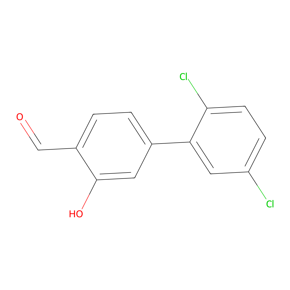 5-(2,5-Dichlorophenyl)-2-formylphenol molecular structure, CAS 1261944-92-6