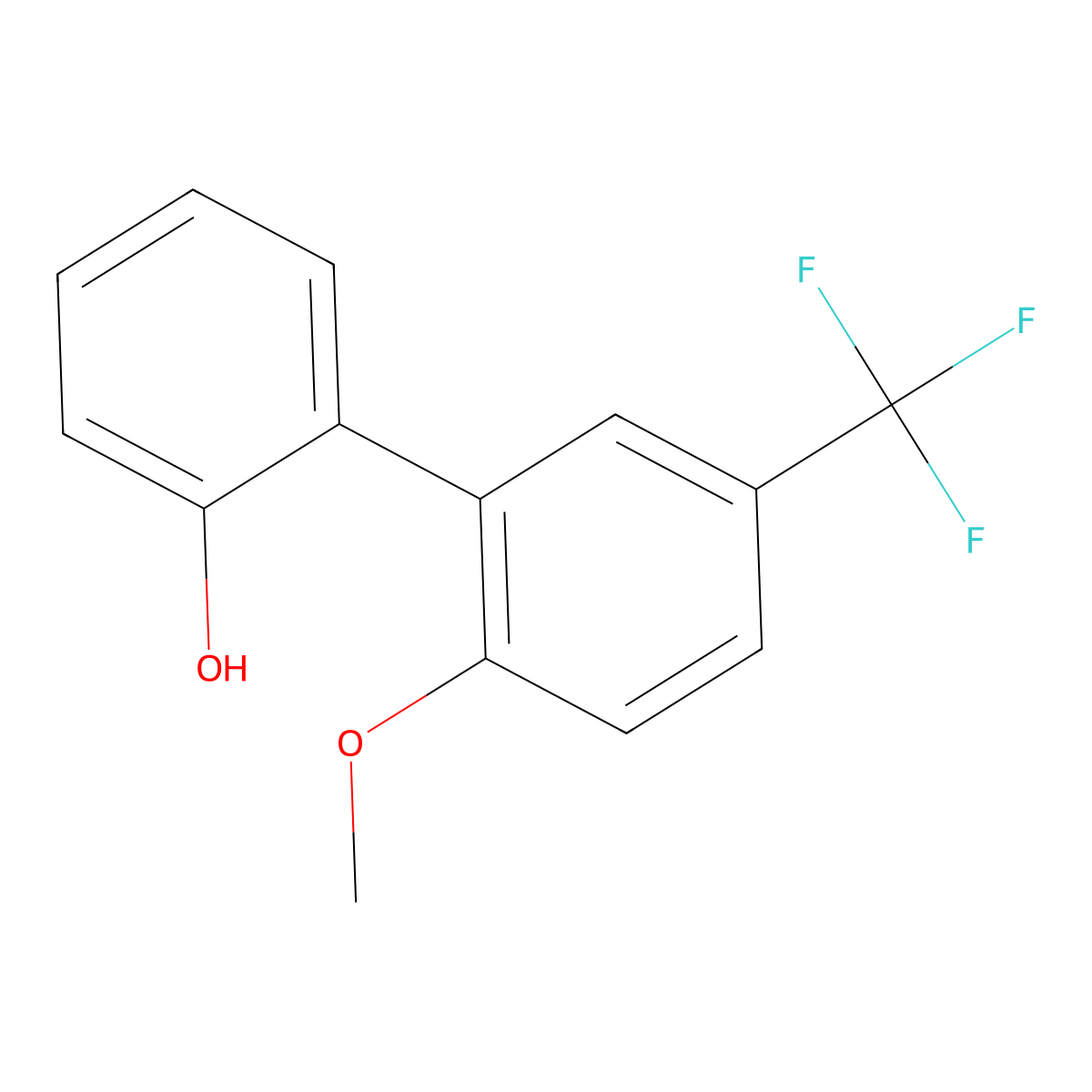 2-(2-Methoxy-5-trifluoromethylphenyl)phenol molecular structure, CAS 1261944-94-8