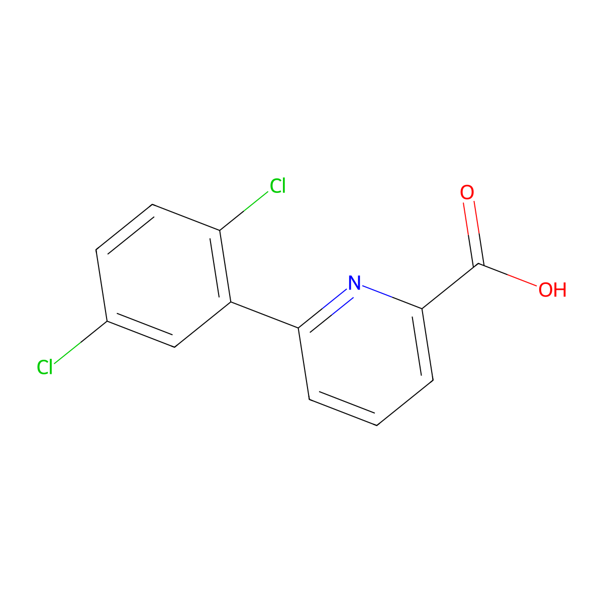 6-(2,5-Dichlorophenyl)picolinic acid molecular structure, CAS 1261944-97-1