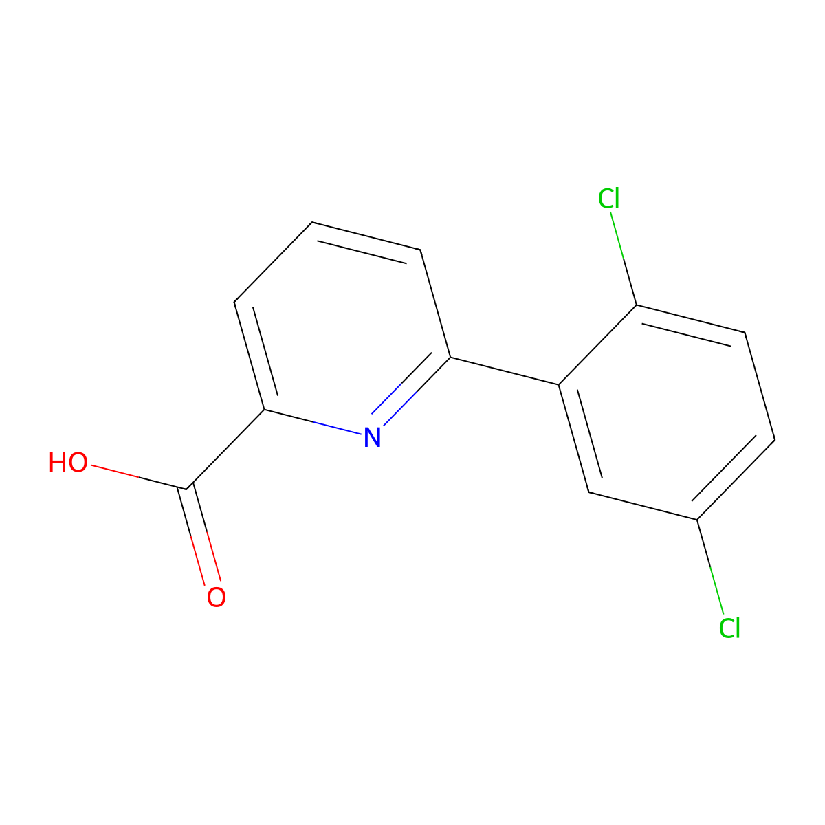 6-(2,5-Dichlorophenyl)picolinic acid molecular structure, CAS 1261944-97-1
