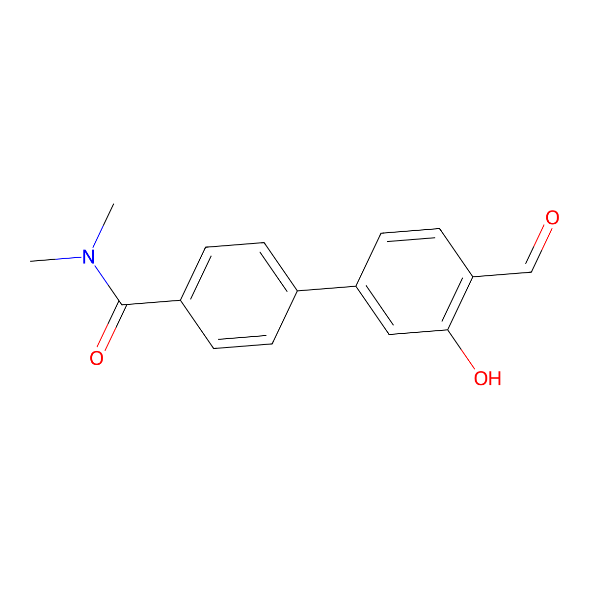 5-[4-(N,N-Dimethylaminocarbonyl)phenyl]-2-formylphenol molecular structure, CAS 1261944-99-3