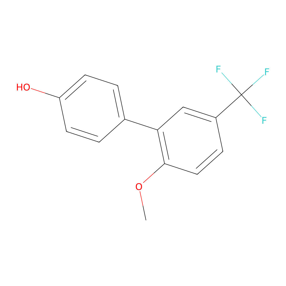 4-(2-Methoxy-5-trifluoromethylphenyl)phenol molecular structure, CAS 1261945-08-7