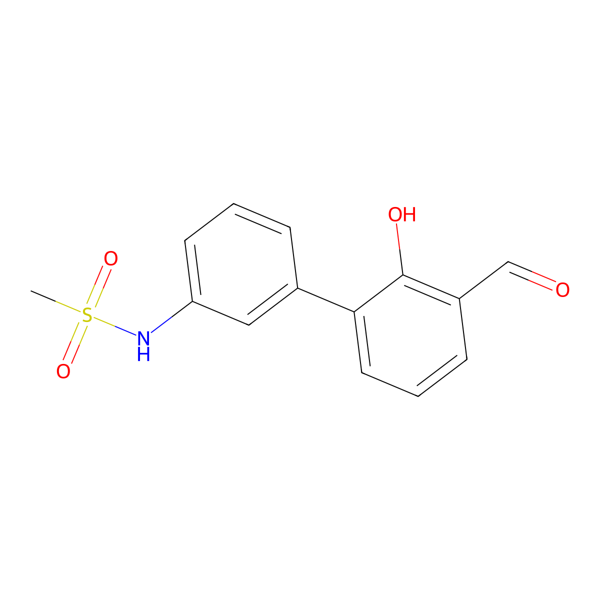 2-Formyl-6-(3-methylsulfonylaminophenyl)phenol molecular structure, CAS 1261945-24-7