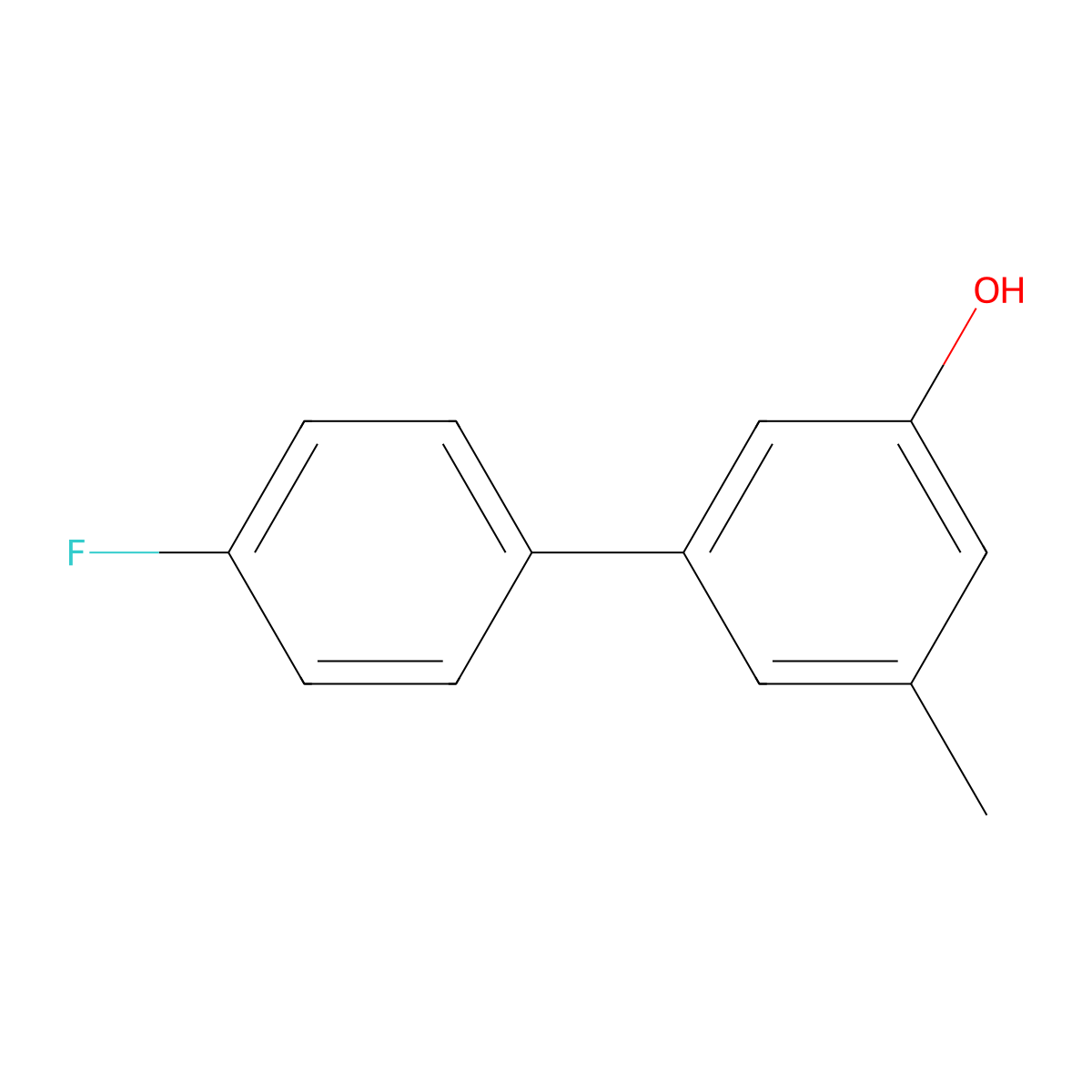 5-(4-Fluorophenyl)-3-methylphenol molecular structure, CAS 1261945-52-1