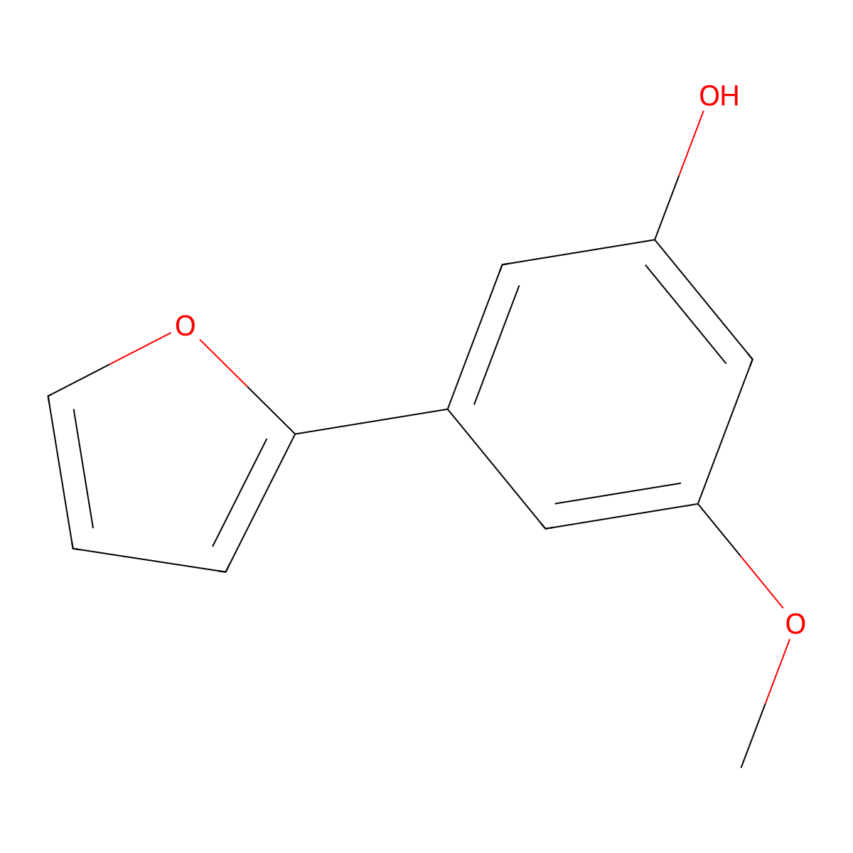 3-(Furan-2-yl)-5-methoxyphenol molecular structure, CAS 1261945-58-7