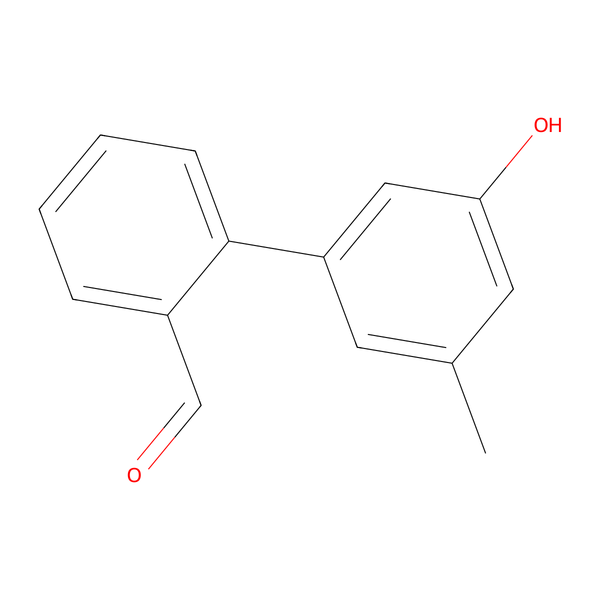 5-(2-Formylphenyl)-3-methylphenol molecular structure, CAS 1261945-60-1