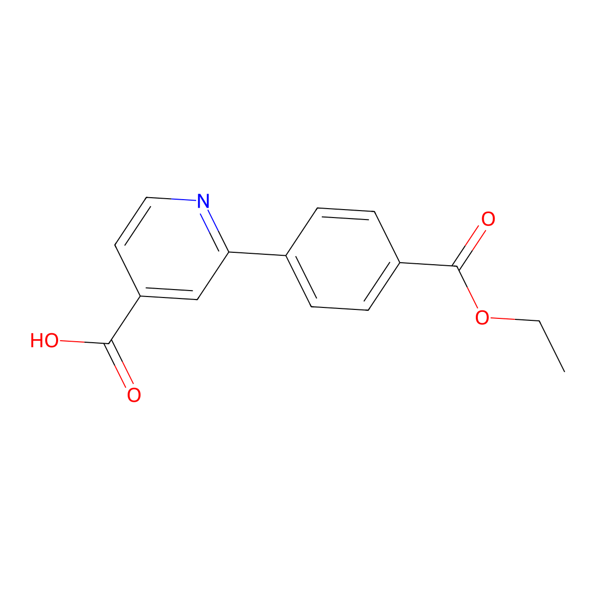 2-(4-Ethoxycarbonylphenyl)isonicotinic acid molecular structure, CAS 1261945-85-0