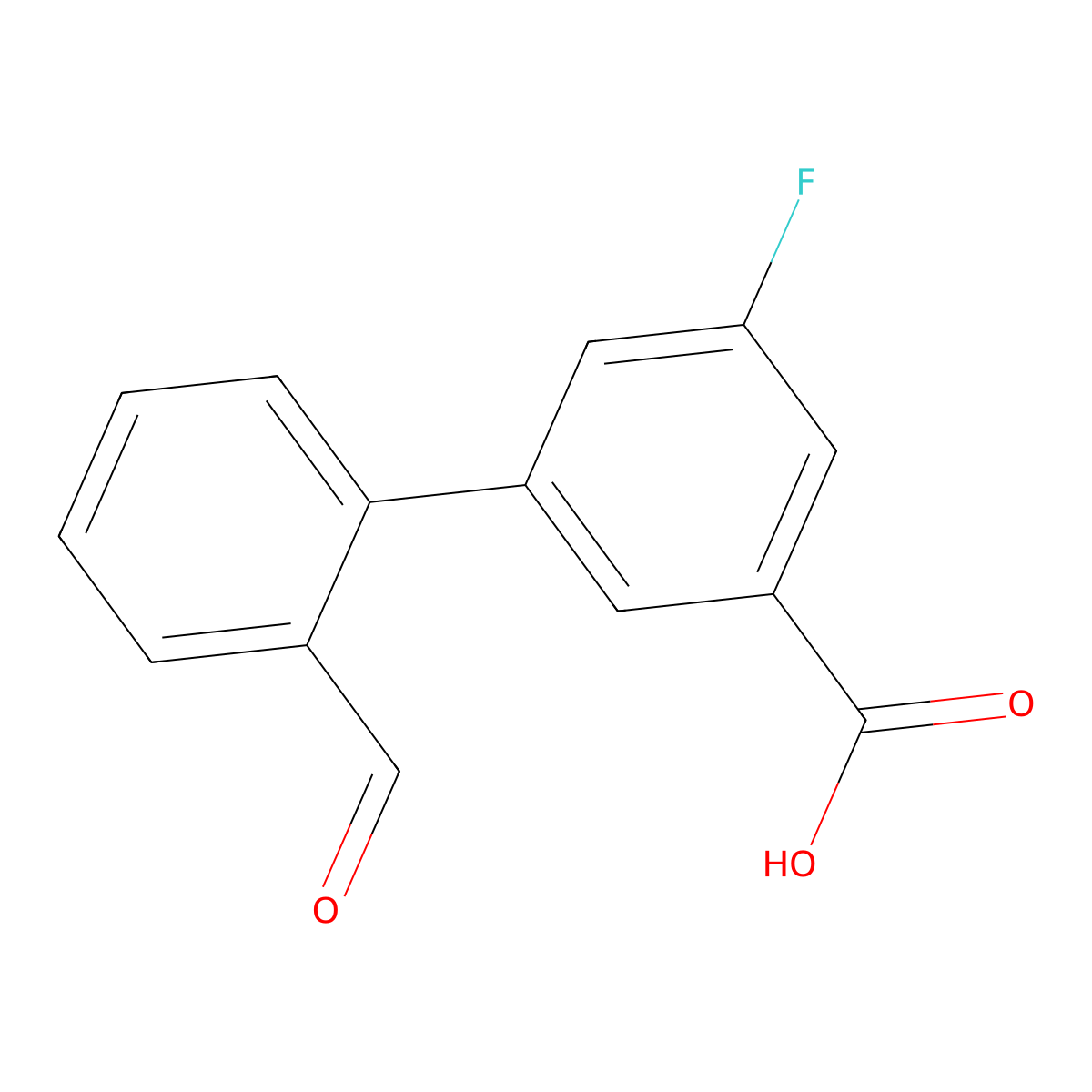 5-Fluoro-3-(2-formylphenyl)benzoic acid molecular structure, CAS 1261945-89-4